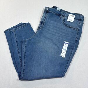 Terra & Sky Plus Size 26W High Rise Skinny Jeans Blue Stretch Medium Wash Haley